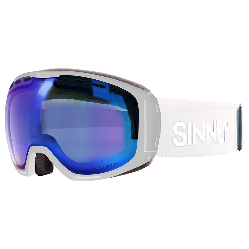 Sinner Mohawk Ski Goggles Weiß Double Trans+ Clear To Smoke Full Blue Oil + Vent/CAT1-3 Sinner Mohawk Ski Goggles Weiß Double Trans+ Clear To Smoke Full Blue Oil + Vent/CAT1-3 von Sinner