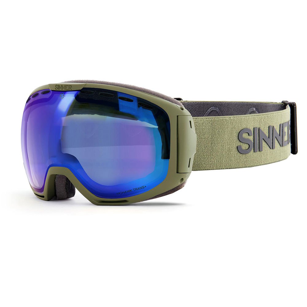 Sinner Mohawk Trans+ Ski Goggles Grün Double Trans+ Clear To Smoke Full Blue Revo/CAT1-3 von Sinner