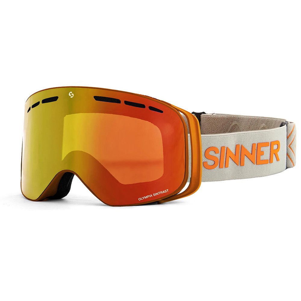 Sinner Olympia+ Ski Goggles Orange Double Orange Sintrast Vent/CAT1 von Sinner
