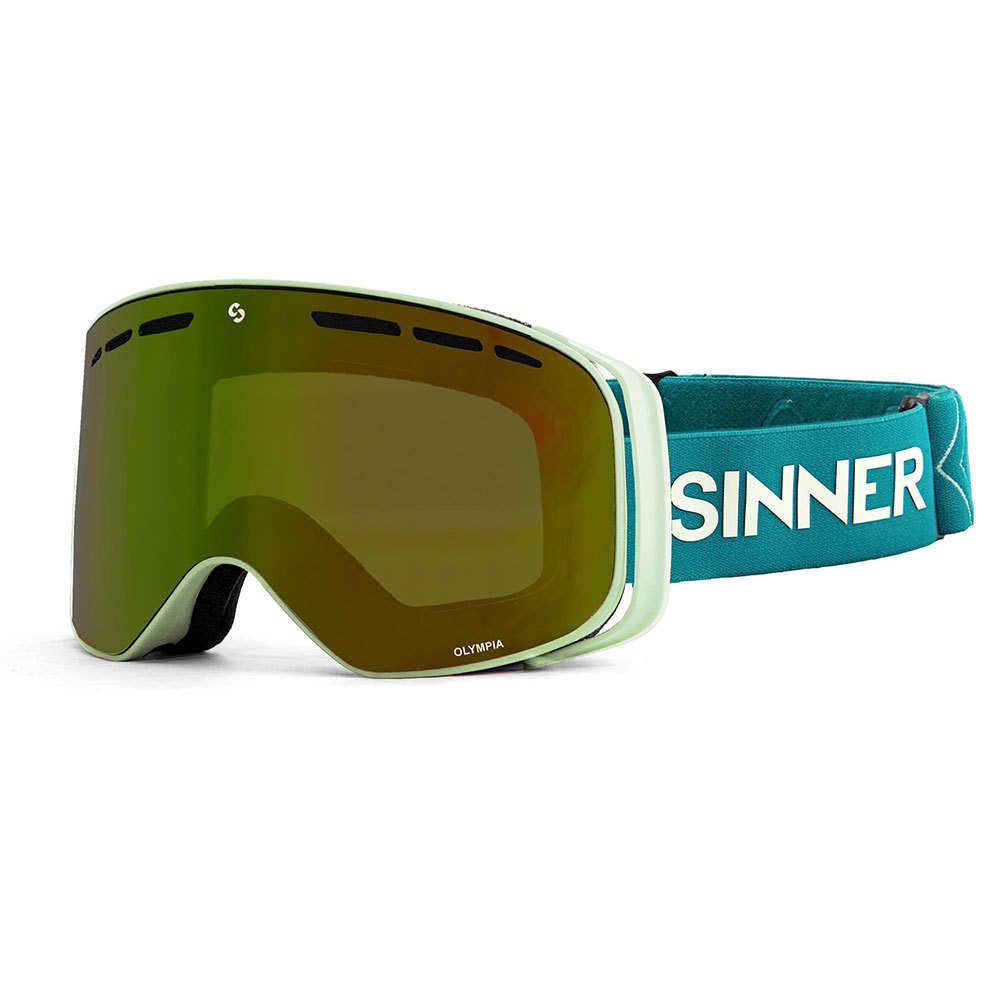 Sinner Olympia Ski Goggles Grün Double Full Gold-Green Mirror Vent/CAT3 Sinner Olympia Ski Goggles Grün Double Full Gold-Green Mirror Vent/CAT3 von Sinner