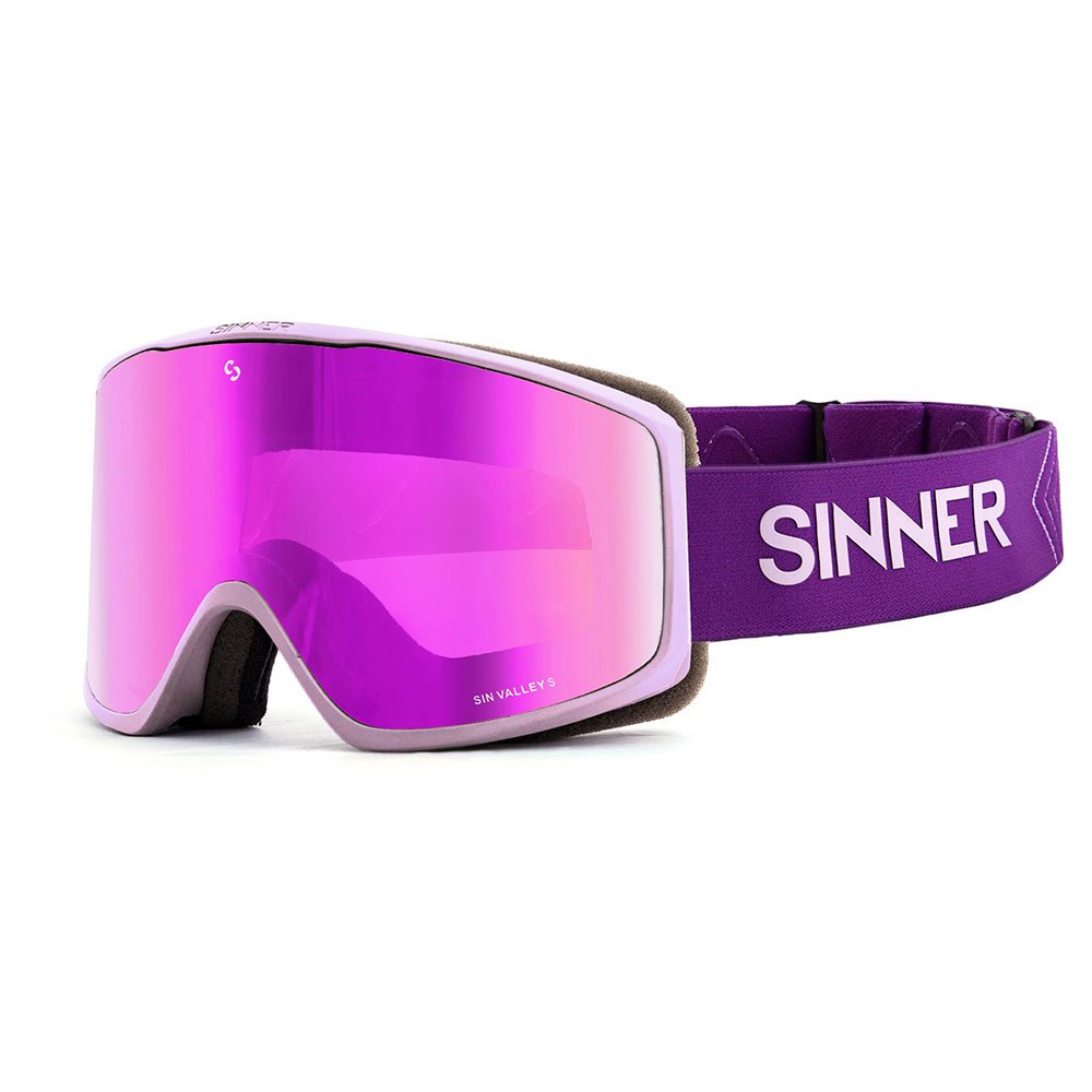 Sinner Sin Valley S Ski Goggles Lila Double Pink Oil+Double Pink/CAT1-3 von Sinner