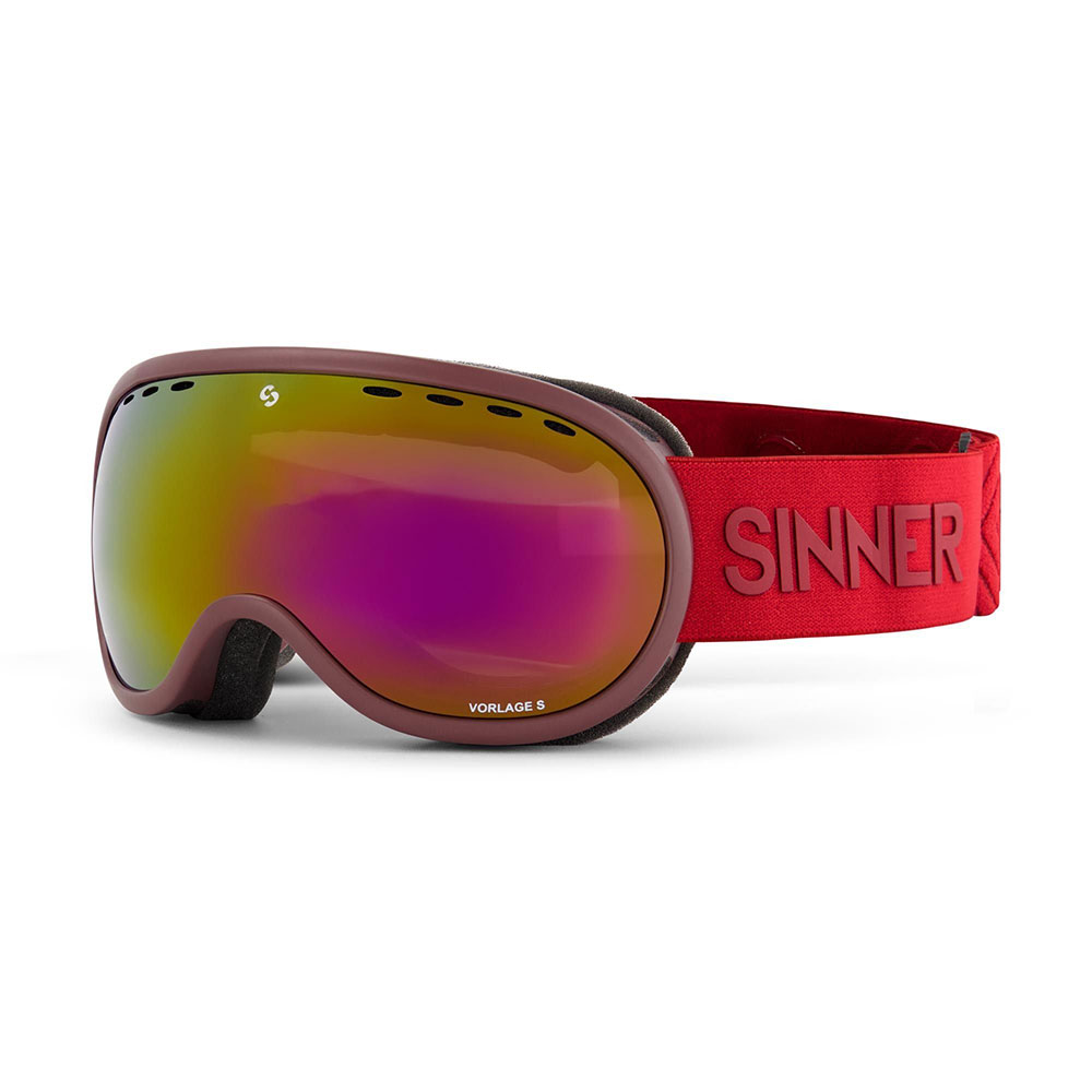 Sinner Vorlage S Ski Goggles Rot Double Full Red Mirror Vent/CAT3 Sinner Vorlage S Ski Goggles Rot Double Full Red Mirror Vent/CAT3 von Sinner