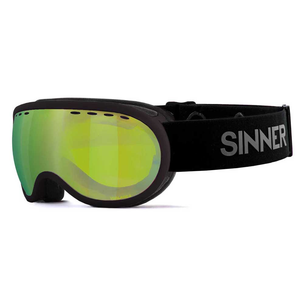 Sinner Vorlage S Ski Goggles Schwarz Double Full Orange Mirror Vent/ CAT3 von Sinner