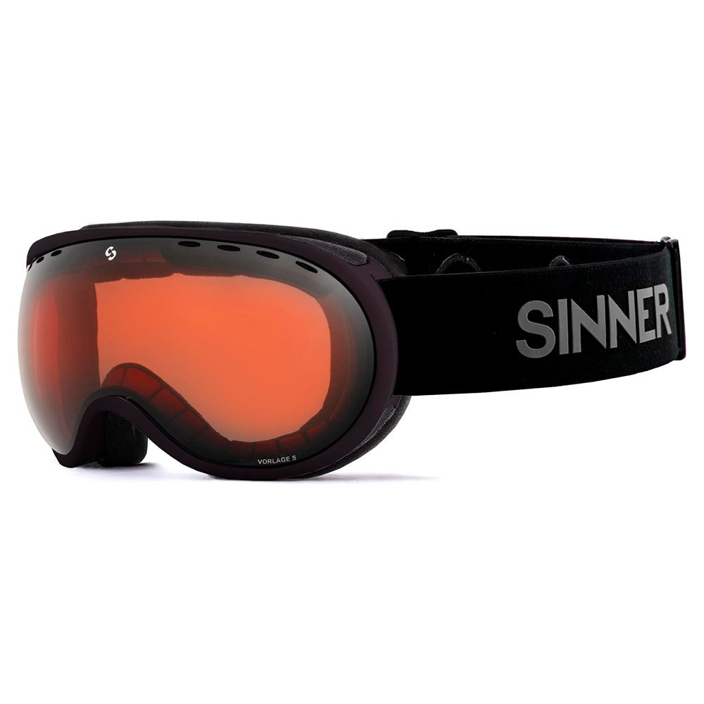 Sinner Vorlage S Ski Goggles Schwarz Double Orange Sintec Vent/ CAT2 von Sinner