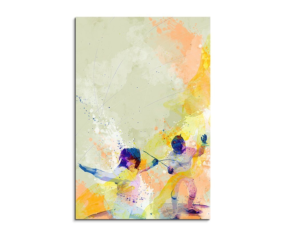 Sinus Art Leinwandbild Fechten III 90x60cm Aquarell Art Leinwandbild Sinus Art Leinwandbild Fechten III 90x60cm Aquarell Art Leinwandbild von Sinus Art