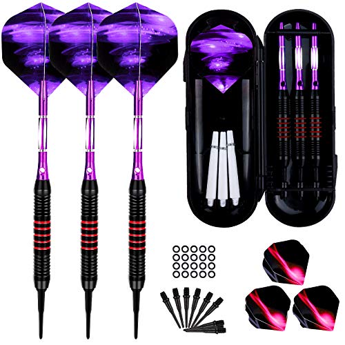 Sinwind Dartpfeile mit Kunststoffspitze für Elektronische Dartscheibe 3 Stück Soft Darts Pfeile Set, 18 Gramm Profi Softdarts Dartpfeil und Extra Schafts Flights Dartspitzen Anti-Lose Gummiringe Sinwind Dartpfeile mit Kunststoffspitze für Elektronische Dartscheibe 3 Stück Soft Darts Pfeile Set, 18 Gramm Profi Softdarts Dartpfeil und Extra Schafts Flights Dartspitzen Anti-Lose Gummiringe von Sinwind