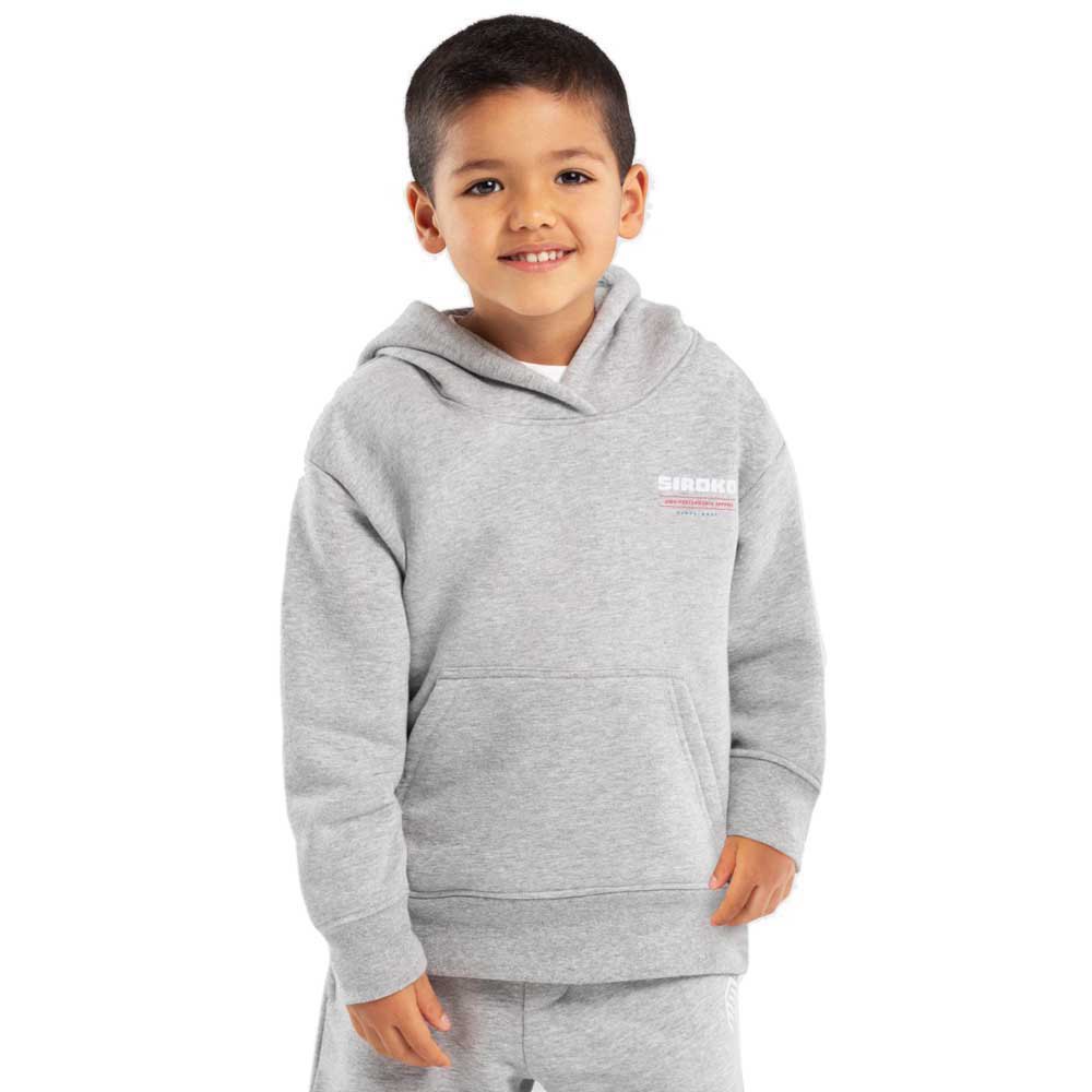 Siroko Monti Hoodie Grau 9-10 Years Mann von Siroko