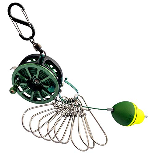 Sirxlevcy Angeln Stringer Edelstahl Angeln Sperren Schnalle mit Rolle Live Fisch Einziehbares Seil mit Float Carabiner von Sirxlevcy