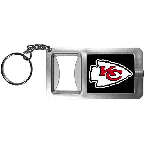 Siskiyou NFL Sports Fan Shop Kansas City Chiefs Taschenlampe Schlüsselanhänger mit Flaschenöffner, Einheitsgröße, Schwarz von Siskiyou