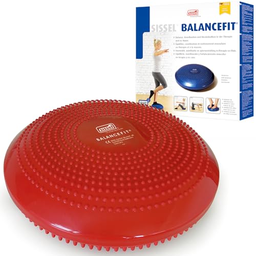 SISSEL® Balancefit® Rot | Ganzkörper-Training für Balance und Koordination | Perfekt für Beckenboden- und Fußmassage | Made in Germany | Ø32cm, Höhe 7cm | Belastbar bis 130kg von Sissel