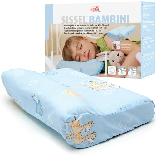 SISSEL® Soft Bambini | Orthopädisches Kinder-Nackenkissen | 4-7 Jahre | Ergonomisch für gesunde Wirbelsäule | Viskoelastischer Schaum | Waschbar | Ideal für Reisen | Maße: 37x25cm | Komfort & Schutz von Sissel