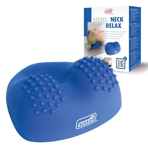 SISSEL® Neck Relax Massagegerät | Ergonomische Nacken-Entspannung & Massage | Vielseitig für Pilates, Fuß & Brustwirbel | Hautfreundliches PVC | Blau | Förderung von Wohlbefinden & Schmerzlinderung von SISSEL