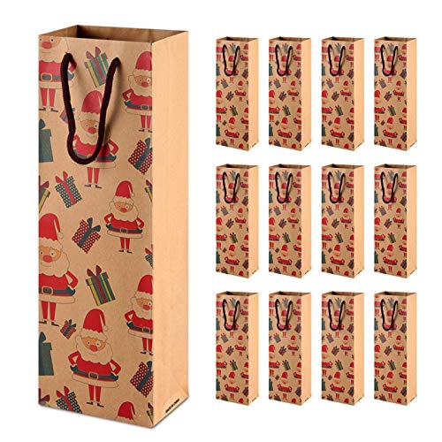 Siumir Weihnachten Geschenktüten Flaschen 12 pcs Weinflaschen Tasche 12 x 8 x 36.5 cm Weihnachtstasche Flaschentasche Siumir Weihnachten Geschenktüten Flaschen 12 pcs Weinflaschen Tasche 12 x 8 x 36.5 cm Weihnachtstasche Flaschentasche von Siumir