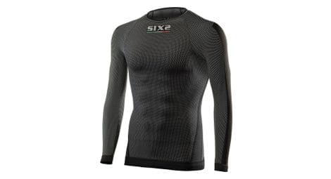 sixs ts2 langarm unterhemd schwarz   carbon von Sixs