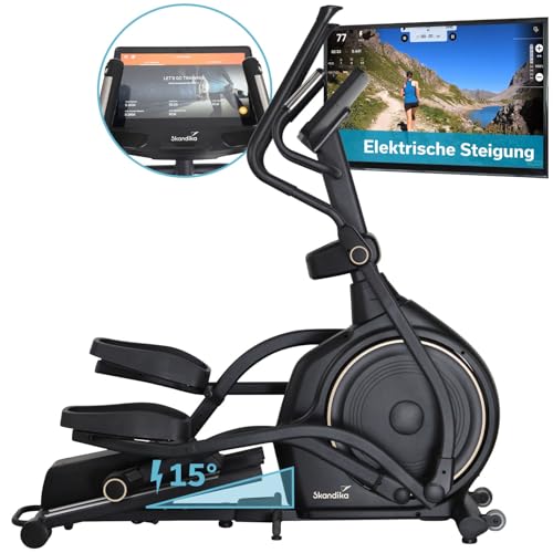 Skandika Crosstrainer Carbon P30-S | Ellipsentrainer für zuhause, mit Touchscreen, mit Steigung, bis 150 kg, 32 Widerstandsstufen, App kompatibel | Fitnessgerät, Trainingsgerät für Ausdauertraining Skandika Crosstrainer Carbon P30-S | Ellipsentrainer für zuhause, mit Touchscreen, mit Steigung, bis 150 kg, 32 Widerstandsstufen, App kompatibel | Fitnessgerät, Trainingsgerät für Ausdauertraining von Skandika
