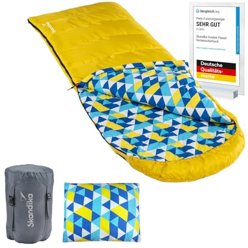 Skandika Dundee Deckenschlafsack | Luxus-Qualität, Baumwolle/Flanell Innenfutter, bis -20°C, 220x80 cm, koppelbar, mit Kissen | Outdoor Camping Wandern Skandika Dundee Deckenschlafsack | Luxus-Qualität, Baumwolle/Flanell Innenfutter, bis -20°C, 220x80 cm, koppelbar, mit Kissen | Outdoor Camping Wandern von Skandika
