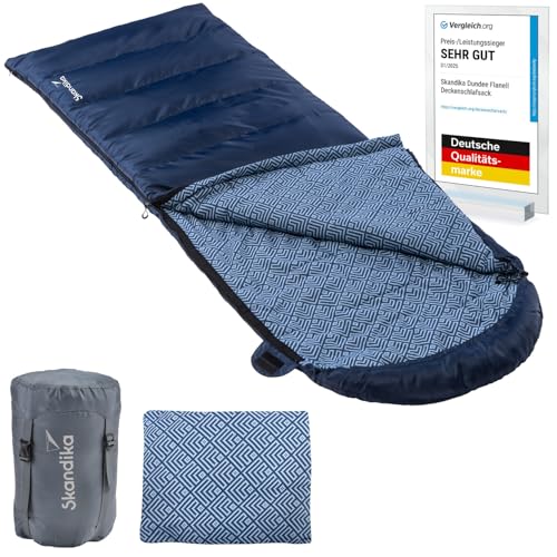 Skandika Dundee Deckenschlafsack | Luxus-Qualität, Baumwolle/Flanell Innenfutter, bis -20°C, 220x80 cm, koppelbar, mit Kissen | Outdoor Camping Wandern Skandika Dundee Deckenschlafsack | Luxus-Qualität, Baumwolle/Flanell Innenfutter, bis -20°C, 220x80 cm, koppelbar, mit Kissen | Outdoor Camping Wandern von Skandika