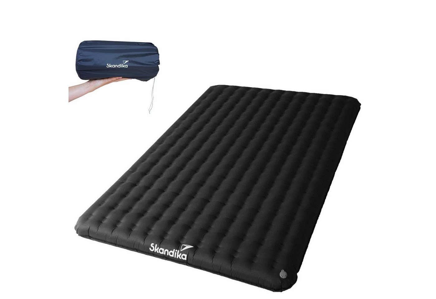 Skandika Isomatte Elite Air Double, Aufblasbare Luftmatratze für 2 Personen, ultraleicht, kleines Packmaß, leistungsstarkes Ventil, 16 cm Höhe, Tragetasche Skandika Isomatte Elite Air Double, Aufblasbare Luftmatratze für 2 Personen, ultraleicht, kleines Packmaß, leistungsstarkes Ventil, 16 cm Höhe, Tragetasche von Skandika