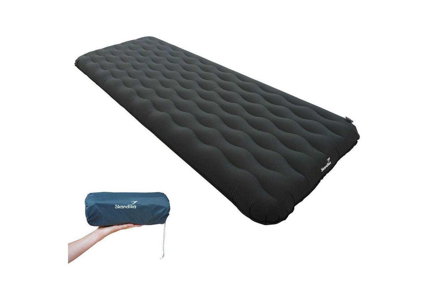 Skandika Isomatte Elite Air Single, aufblasbare Luftmatratze für 1 Person, ultraleicht, kleines Packmaß, leistungsstarkes Ventil, 16 cm Höhe, Tragetasche Skandika Isomatte Elite Air Single, aufblasbare Luftmatratze für 1 Person, ultraleicht, kleines Packmaß, leistungsstarkes Ventil, 16 cm Höhe, Tragetasche von Skandika