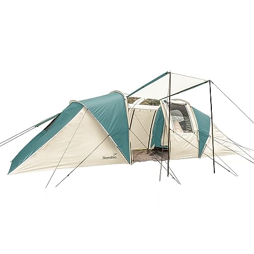 Skandika Kuppelzelt Kalmar | Campingzelt für 6 Personen, Dachfenster, Einlegeboden, 3000 mm Wassersäule, Familienzelt| Zelt für Camping, Outdoor, Festival von Skandika