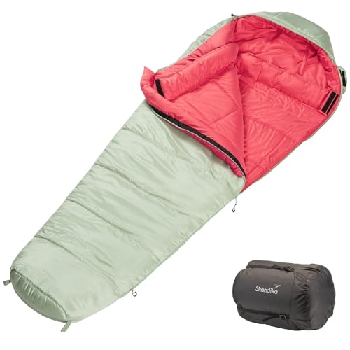 Skandika Schlafsack Gjora | Mumienschlafsack für Erwachsene, 3-4 Jahreszeiten, Nylon-Ripstop, kompakt, wasserabweisend, Packsack | Outdoor, Camping, Wandern, Winter von Skandika