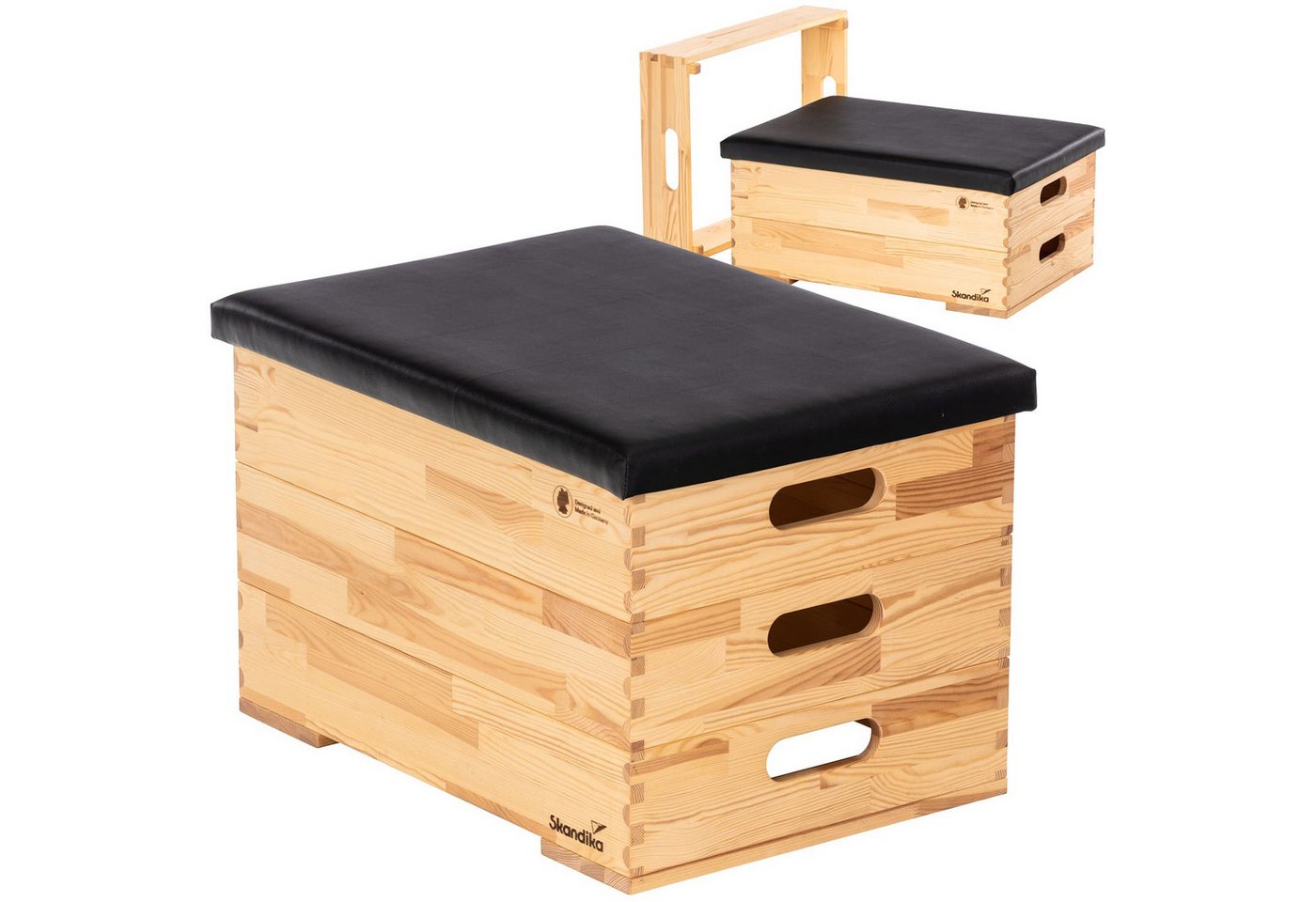 Skandika Sitztruhe Vira, Plyometrischer Sprungkasten aus massivem Holz, Made in Germany, mit 3 Segmenten & Polsterung aus veganem Leder Skandika Sitztruhe Vira, Plyometrischer Sprungkasten aus massivem Holz, Made in Germany, mit 3 Segmenten & Polsterung aus veganem Leder von Skandika