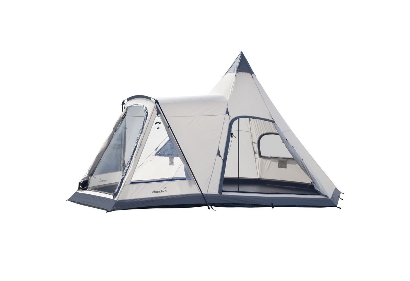 Skandika Tipi-Zelt 460 Protect Plus, Campingzelt mit eingenähtem Zeltboden, Vorraum, Personen: 6, 2-3 m Stehhöhe, UV 50+, 3000 mm Wassersäule, für 6 Mann, Outdoor Skandika Tipi-Zelt 460 Protect Plus, Campingzelt mit eingenähtem Zeltboden, Vorraum, Personen: 6, 2-3 m Stehhöhe, UV 50+, 3000 mm Wassersäule, für 6 Mann, Outdoor von Skandika