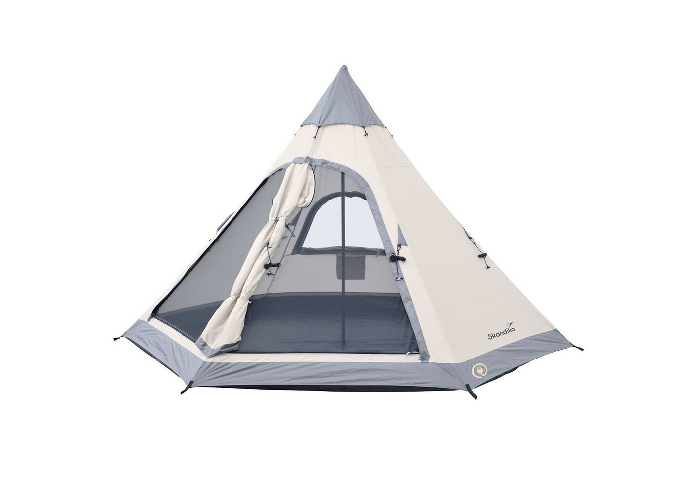 Skandika Tipi-Zelt Tipi Lavvu 335 Protect, für 4 Personen, 2 m Stehhöhe, eingenähter Zeltboden von Skandika