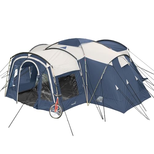 Skandika Nimbus Sleeper für 8 Personen | Campingzelt mit 3 Schlafkabinen, wasserdicht, 5000 mm Wassersäule, 2,15 m Stehhöhe, versetzbare Frontwand, großer Wohnraum Skandika Nimbus Sleeper für 8 Personen | Campingzelt mit 3 Schlafkabinen, wasserdicht, 5000 mm Wassersäule, 2,15 m Stehhöhe, versetzbare Frontwand, großer Wohnraum von Skandika
