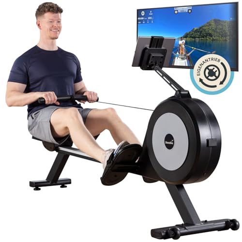 Skandika selbstgenerierendes Rudergerät mit Generator Njord P6-G | 32 elektrische Widerstandsstufen, bis 200 cm und 135 kg, Kinomap App kompatibel, für zuhause | Fitnessgerät für Krafttraining Skandika selbstgenerierendes Rudergerät mit Generator Njord P6-G | 32 elektrische Widerstandsstufen, bis 200 cm und 135 kg, Kinomap App kompatibel, für zuhause | Fitnessgerät für Krafttraining von Skandika