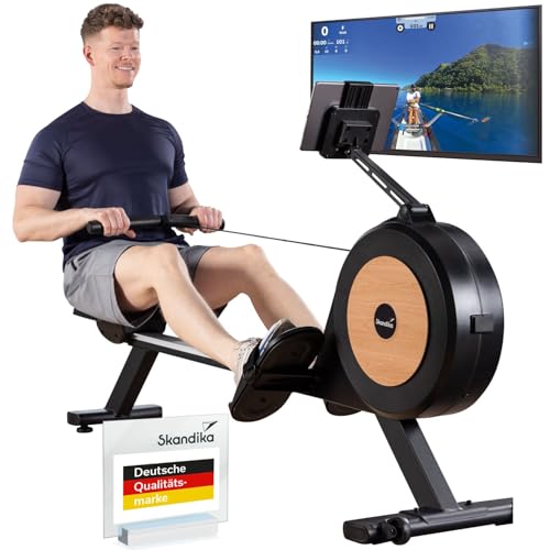Skandika selbstgenerierendes Rudergerät mit Generator Njord P6-G | 32 elektrische Widerstandsstufen, bis 200 cm und 135 kg, Kinomap App kompatibel, für zuhause | Fitnessgerät für Krafttraining Skandika selbstgenerierendes Rudergerät mit Generator Njord P6-G | 32 elektrische Widerstandsstufen, bis 200 cm und 135 kg, Kinomap App kompatibel, für zuhause | Fitnessgerät für Krafttraining von Skandika
