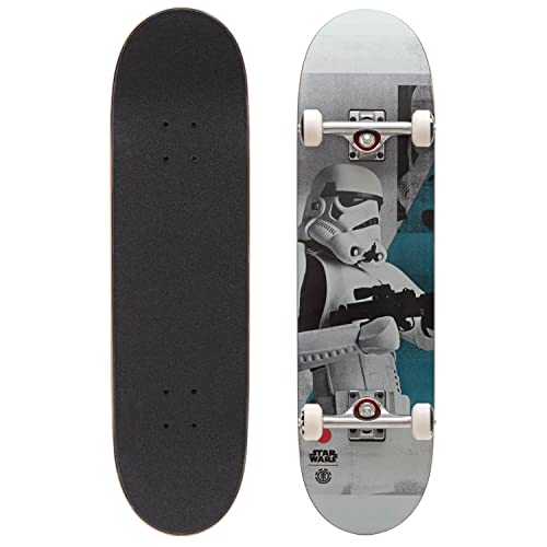 Skateboard Element x Star Wars Complete Skateboard Storm Trooper 8.25 Inch - hochwertiges komplett Board, Weiß, (Z4DCD8-C) von Skateboard