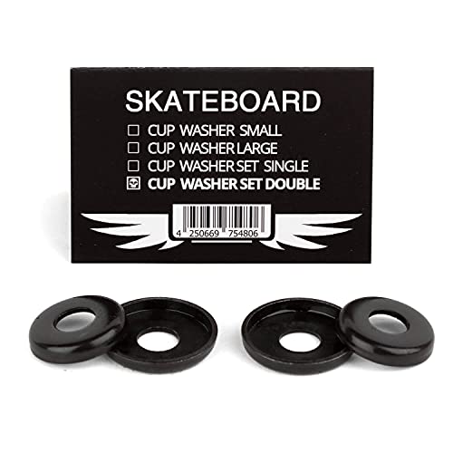 Skateboard Hardware Cup Washer 2er Set schwarz - Kingpin Scheiben Set für 2 Achsen Skateboard Hardware Cup Washer 2er Set schwarz - Kingpin Scheiben Set für 2 Achsen von FOXCUP