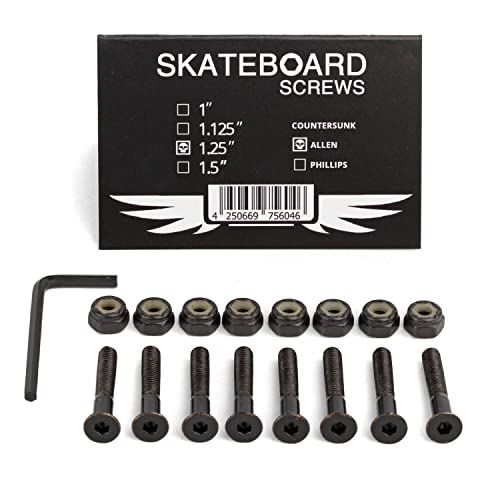 Skateboard Hardware Schrauben Montage Satz 1.25 Zoll - Longboard Hardware Set 1.25 Inch Skateboard Hardware Schrauben Montage Satz 1.25 Zoll - Longboard Hardware Set 1.25 Inch von Skateboard