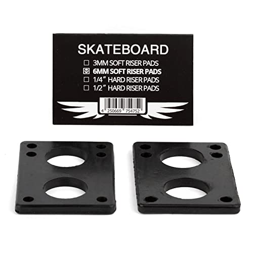 Skateboard Hardware Soft Riser Pads 6mm schwarz - Longboard Shock-Pads zur Achsen Montage Skateboard Hardware Soft Riser Pads 6mm schwarz - Longboard Shock-Pads zur Achsen Montage von Skateboard