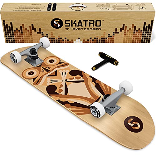 SKATRO - Pro Skateboard, 78,7 cm, komplettes Skateboard, Alter: Erwachsene, Jungen, Mädchen, Anfänger und Kinder. von Skatro