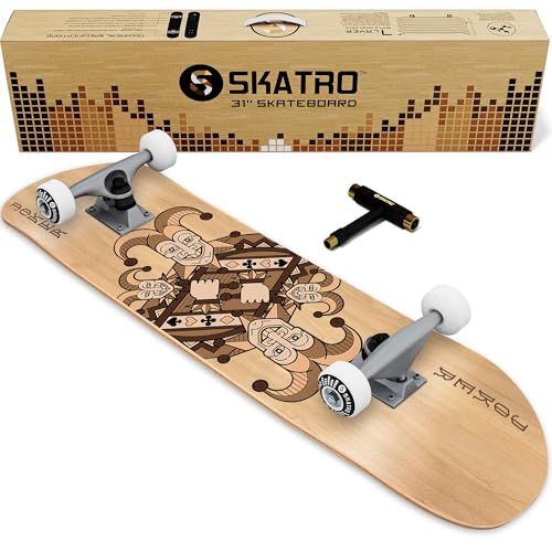 SKATRO - Pro Skateboard 31" Complete Skateboard. Skate Board Ages: Adults, Boys, Girls, Beginners, and Kids SKATRO - Pro Skateboard 31" Complete Skateboard. Skate Board Ages: Adults, Boys, Girls, Beginners, and Kids von Skatro