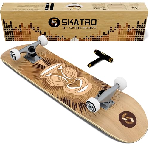 SKATRO - Pro Skateboard 31" Complete Skateboard. Skate Board Ages: Adults, Boys, Girls, Beginners, and Kids SKATRO - Pro Skateboard 31" Complete Skateboard. Skate Board Ages: Adults, Boys, Girls, Beginners, and Kids von Skatro