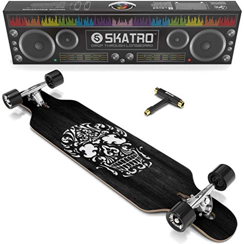 Skatro Drop Through Longboard Skateboard Freeride - Inklusive T-Tool von Skatro