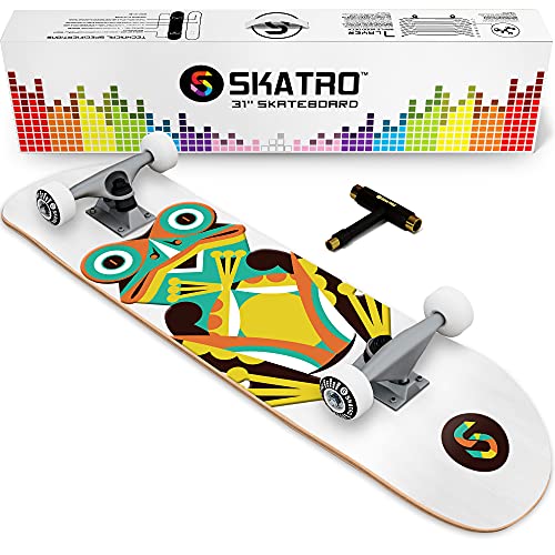 SKATRO - Pro Skateboard, 78,7 cm, komplettes Skateboard, Alter: Erwachsene, Jungen, Mädchen, Anfänger und Kinder. von Skatro