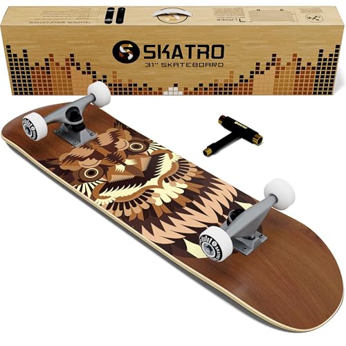 SKATRO - Pro Skateboard 31" Complete Skateboard. Skate Board Ages: Adults, Boys, Girls, Beginners, and Kids SKATRO - Pro Skateboard 31" Complete Skateboard. Skate Board Ages: Adults, Boys, Girls, Beginners, and Kids von Skatro