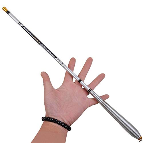 Hand Pole Angelrute Mini-Carbon-Faser-Stream Angelrute Teleskop-Ultra Short Ultra Light Fishing Pole for Frischwasser(6.3m) von Skdvy