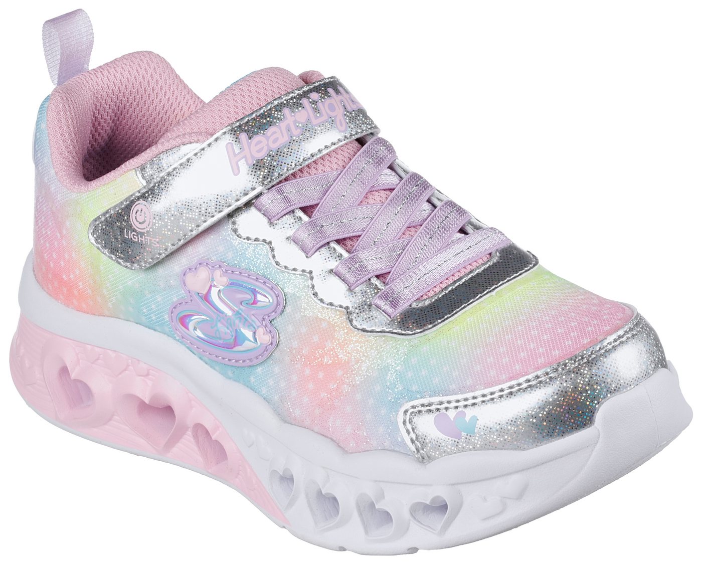 Skechers Kids Blinkschuh FLUTTER HEART LIGHTS Sneaker Blinkschuh, LED Schuh, Slip-On Sneaker mit Regenbogen-Farbverlauf von Skechers Kids