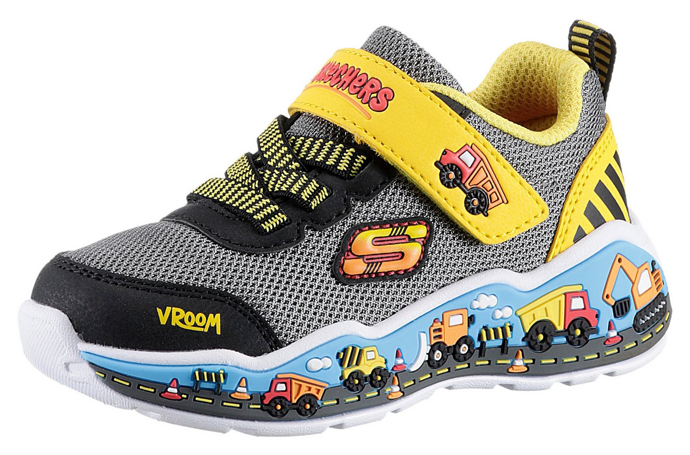 Skechers Kids PLAY SCENE Sneaker, Kindergarten Schuh, Freizeitschuh, Klettschuh mit bedruckter Sohle von Skechers Kids