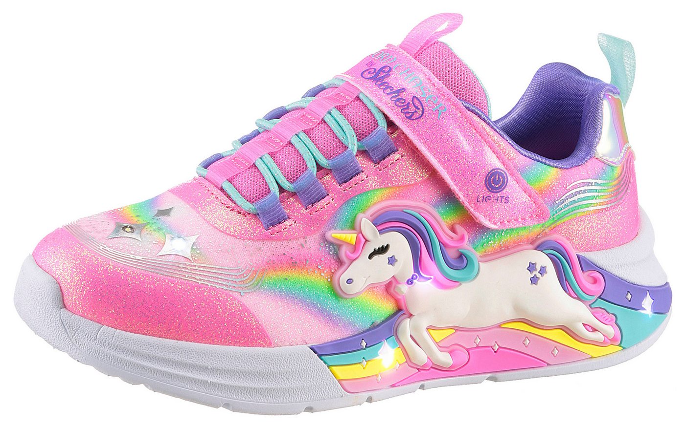 Skechers Kids UNICORN CHASER Sneaker, Glitzer,-Blinkschuh zum Schlupfen, Größenschablone zum Download Skechers Kids UNICORN CHASER Sneaker, Glitzer,-Blinkschuh zum Schlupfen, Größenschablone zum Download von Skechers Kids