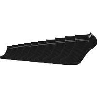 10er Pack SKECHERS Mesh Ventilation Bio-Baumwoll Sneakersocken 9999 - black 43-46 von Skechers