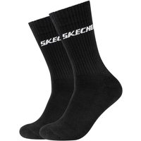 2er Pack SKECHERS Cushioned Trainingssocken 9999 - black 39-42 von Skechers