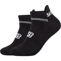 2er Pack SKECHERS Mesh Ventilation Bamboo Sneakersocken 9999 - black 43-46 von Skechers