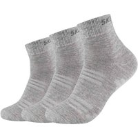 3er Pack SKECHERS Mesh Ventilation Quarter Socken 9300 - light grey melange 35-38 von Skechers