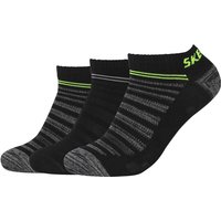 3er Pack SKECHERS Mesh Ventilation Sneakersocken 9997 - black mix 43-46 von Skechers